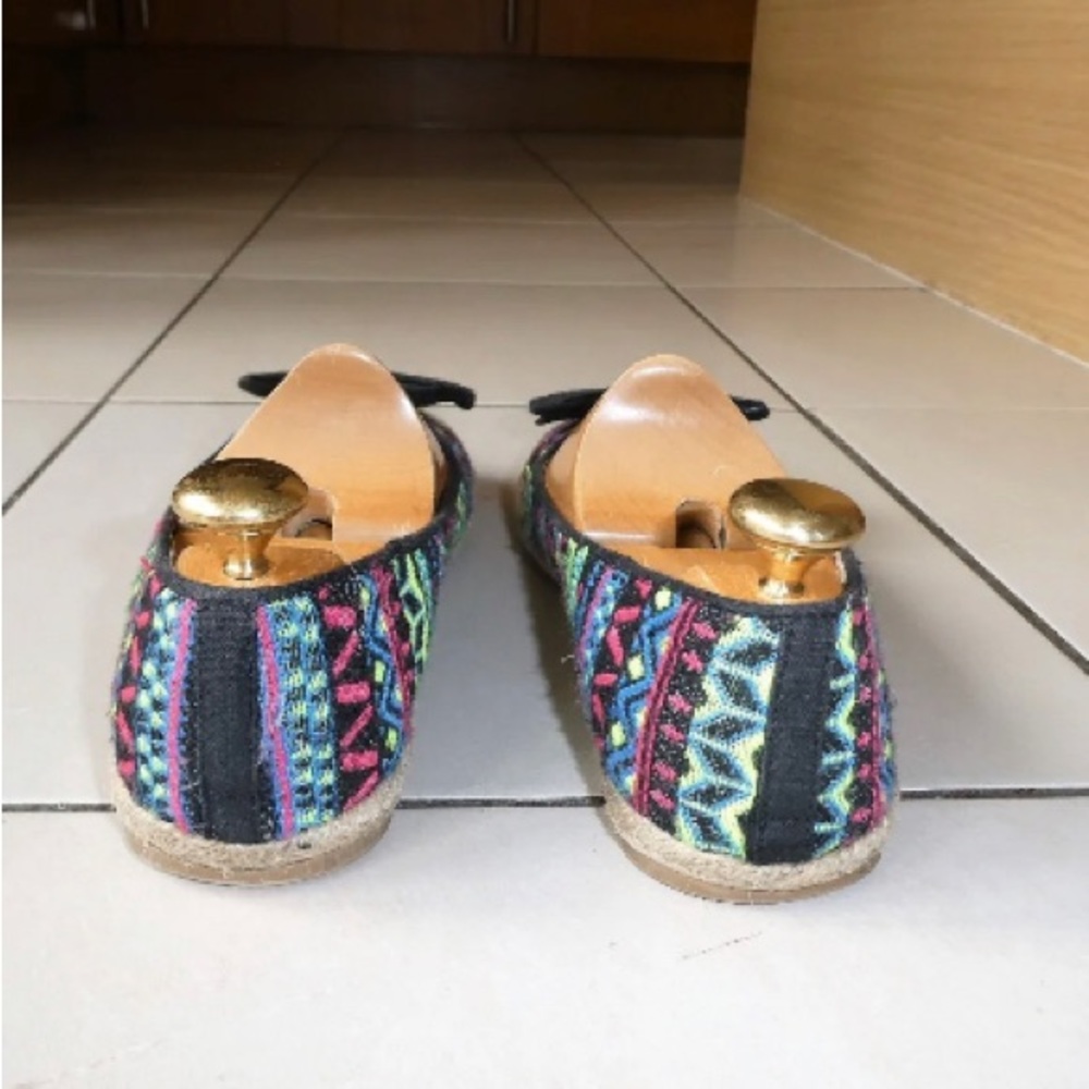 *DUNE HEAD OVER HEELS* Ladies CANVAS ESPADRILLE BALLET FLATS Multi UK6 RRP£45 - Picture 6 of 13